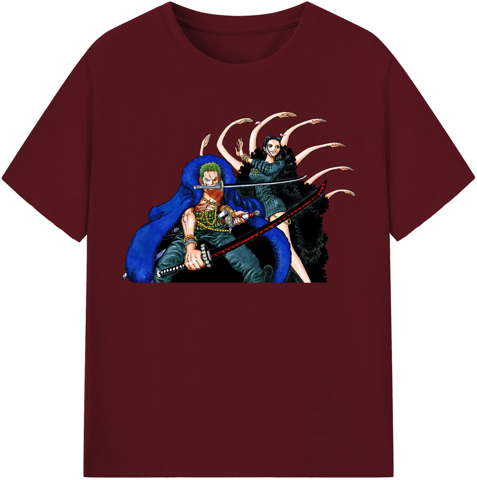 ワンピース ロロノア・ゾロ ONE PIECE Roronoa Zoro 綿100％半袖Tシャツ（フロントプリント）